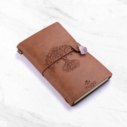 Myga Crystal Notebooks in Singles : Chakra Brown