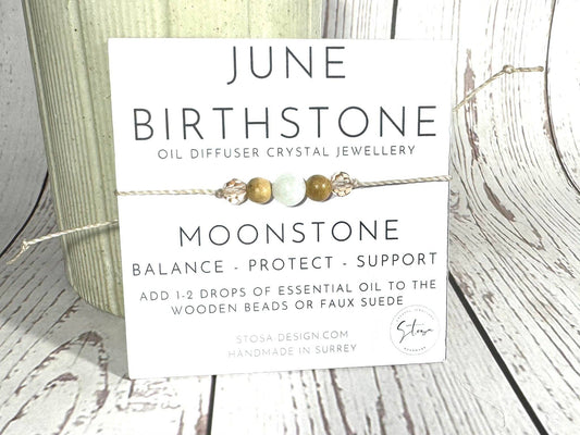 Birthstone Oil Diffuser Bracelet: June
