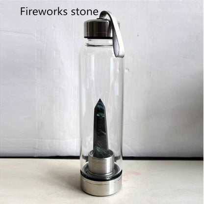 Crystal Water Bottle Cup (More Colours): Tigereye