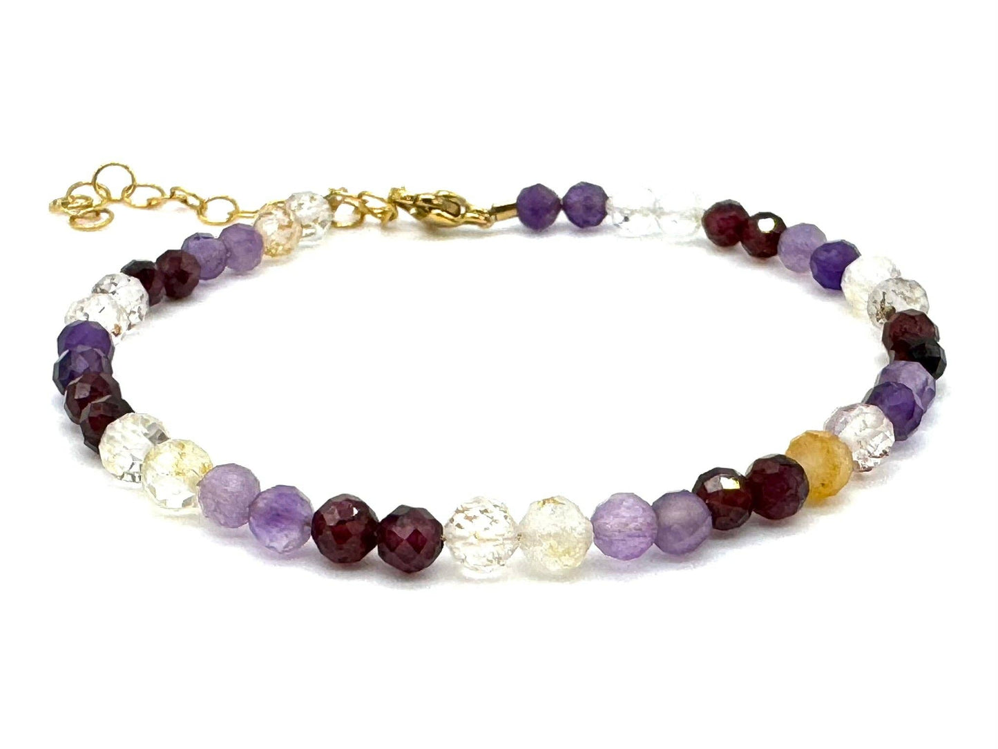 Dainty Crystal Birthstone Bracelets: February