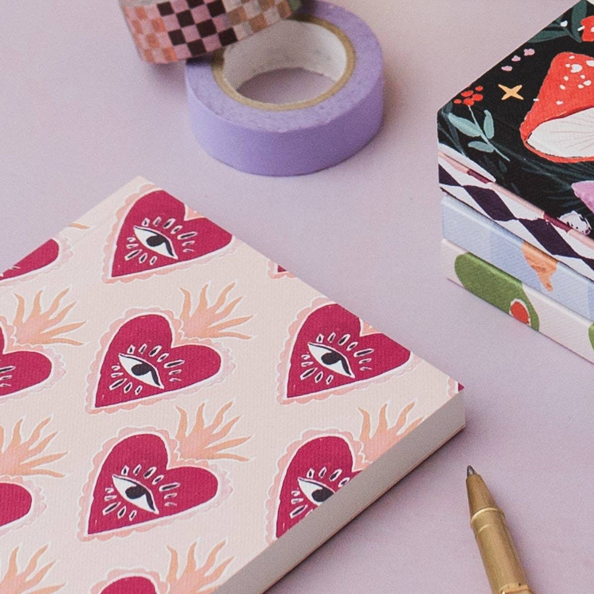 Sacred Heart Pocket Notebook | Plain Page Mini Blank Journal