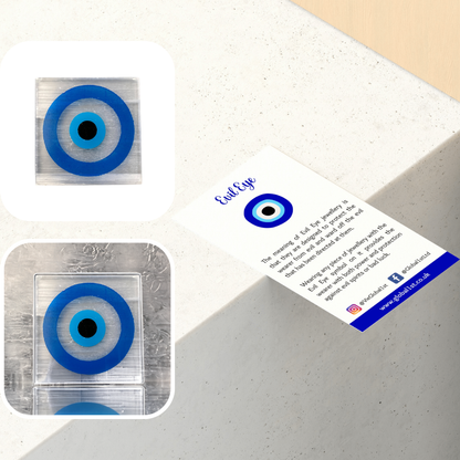 Powerful Evil Eye Charging Plate - Selenite Crystal: Round