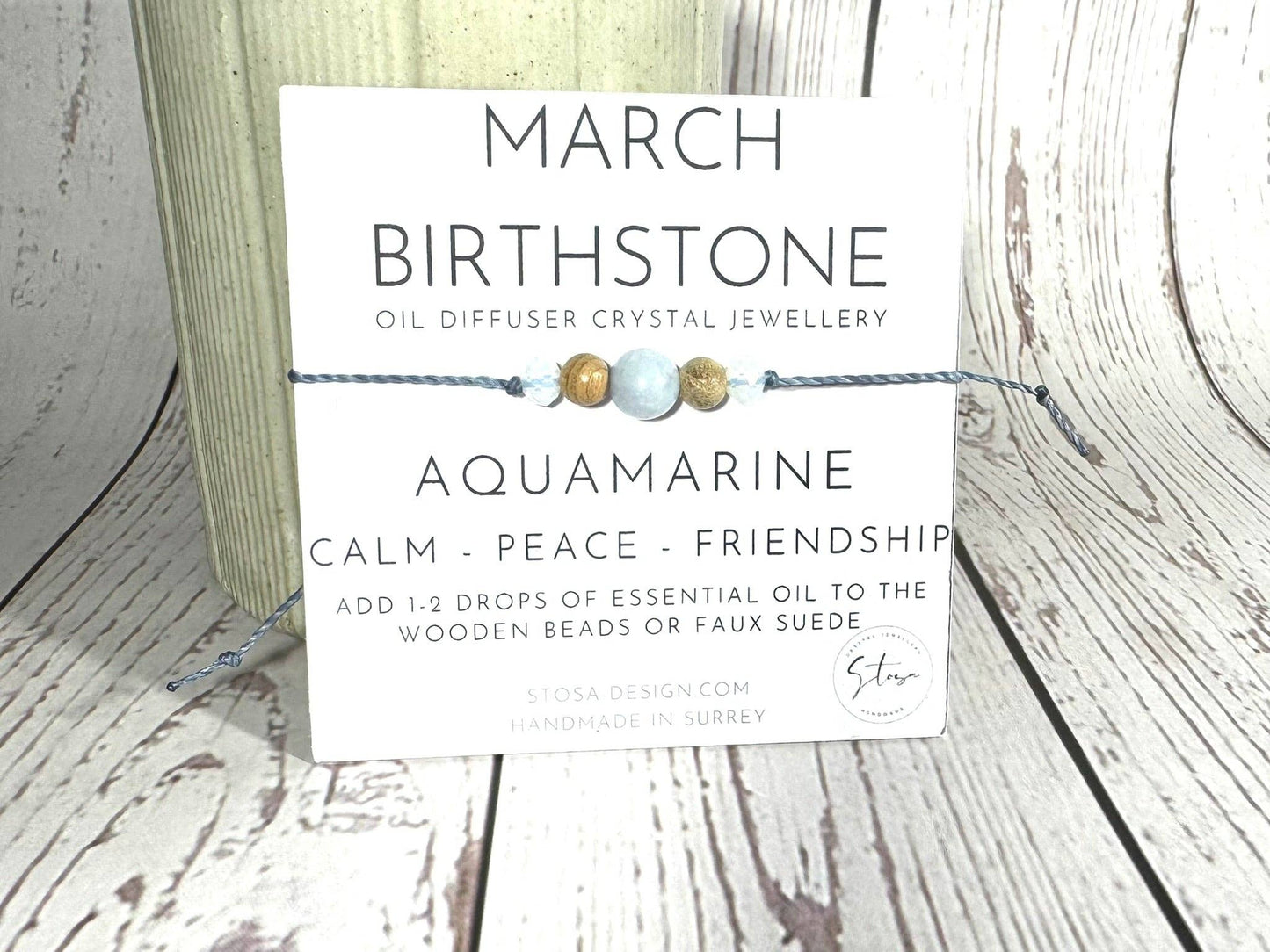 Birthstone Oil Diffuser Bracelet: November