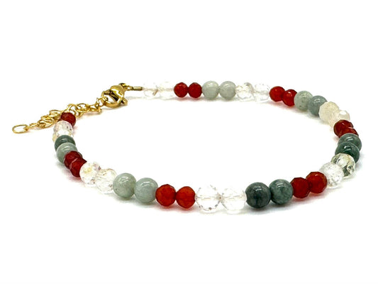Dainty Crystal Birthstone Bracelets: April
