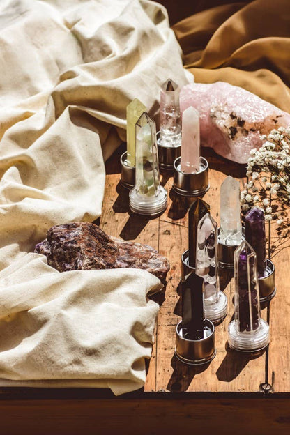 Crystal Infused Glass Water Bottle, Rose Quartz, Love & Calm