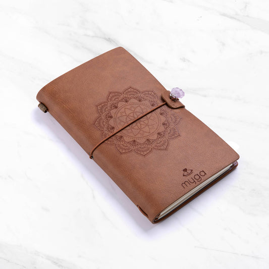 Myga Crystal Notebooks in Singles : Mandala Tan