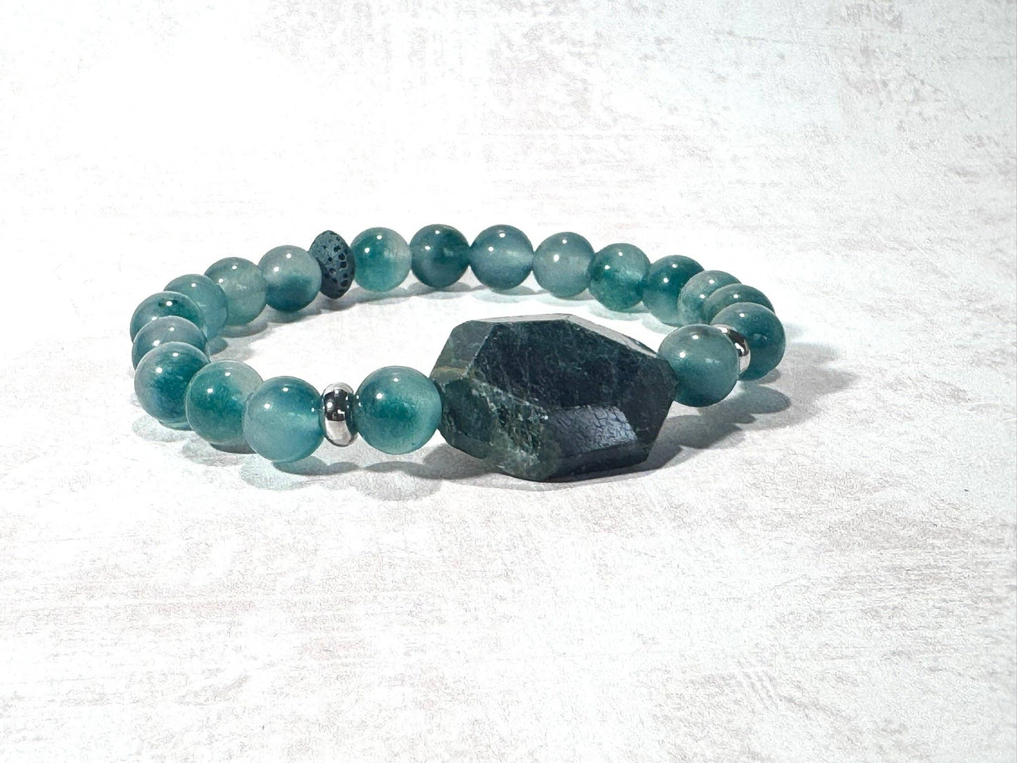 Chunky Apatite Bracelet: 7 Inch Large