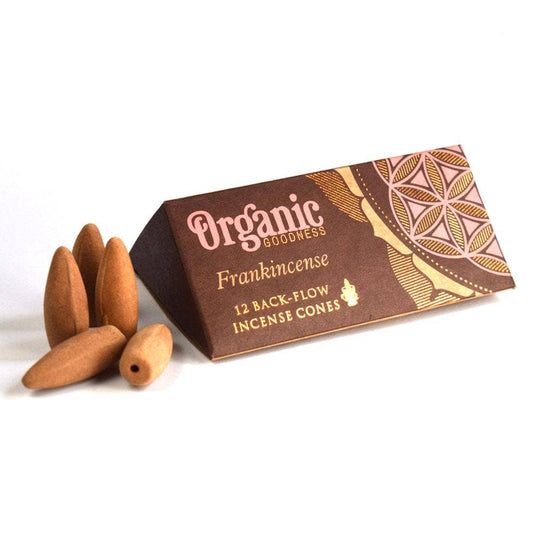 6 Packs Backflow Incense Cones Organic Goodness Frankincense