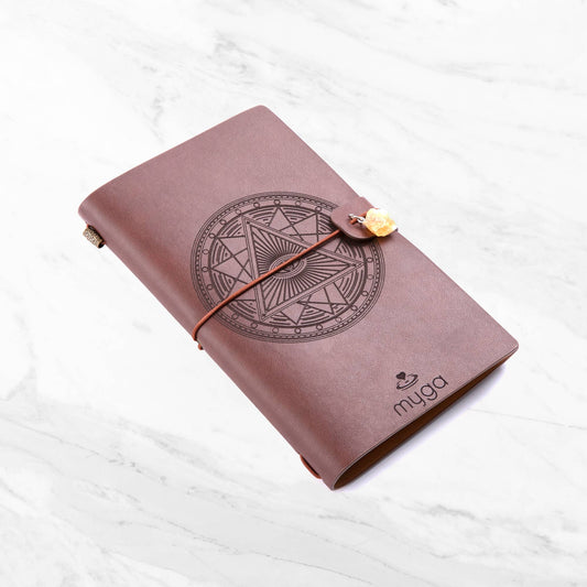 Myga Crystal Notebooks in Singles : Chakra Brown