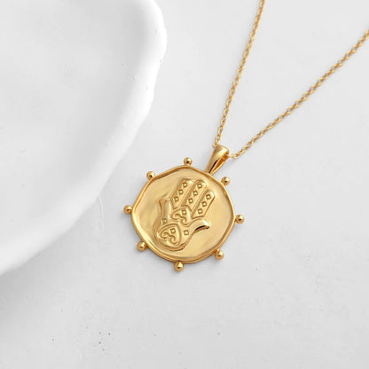 Vermeil Hamsa Talisman Necklace