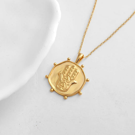 Vermeil Hamsa Talisman Necklace