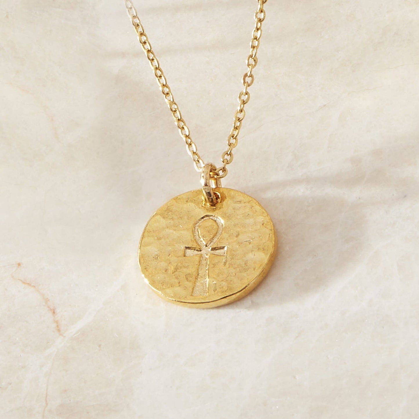 Ankh Coin Necklace: 16 - 18 inches