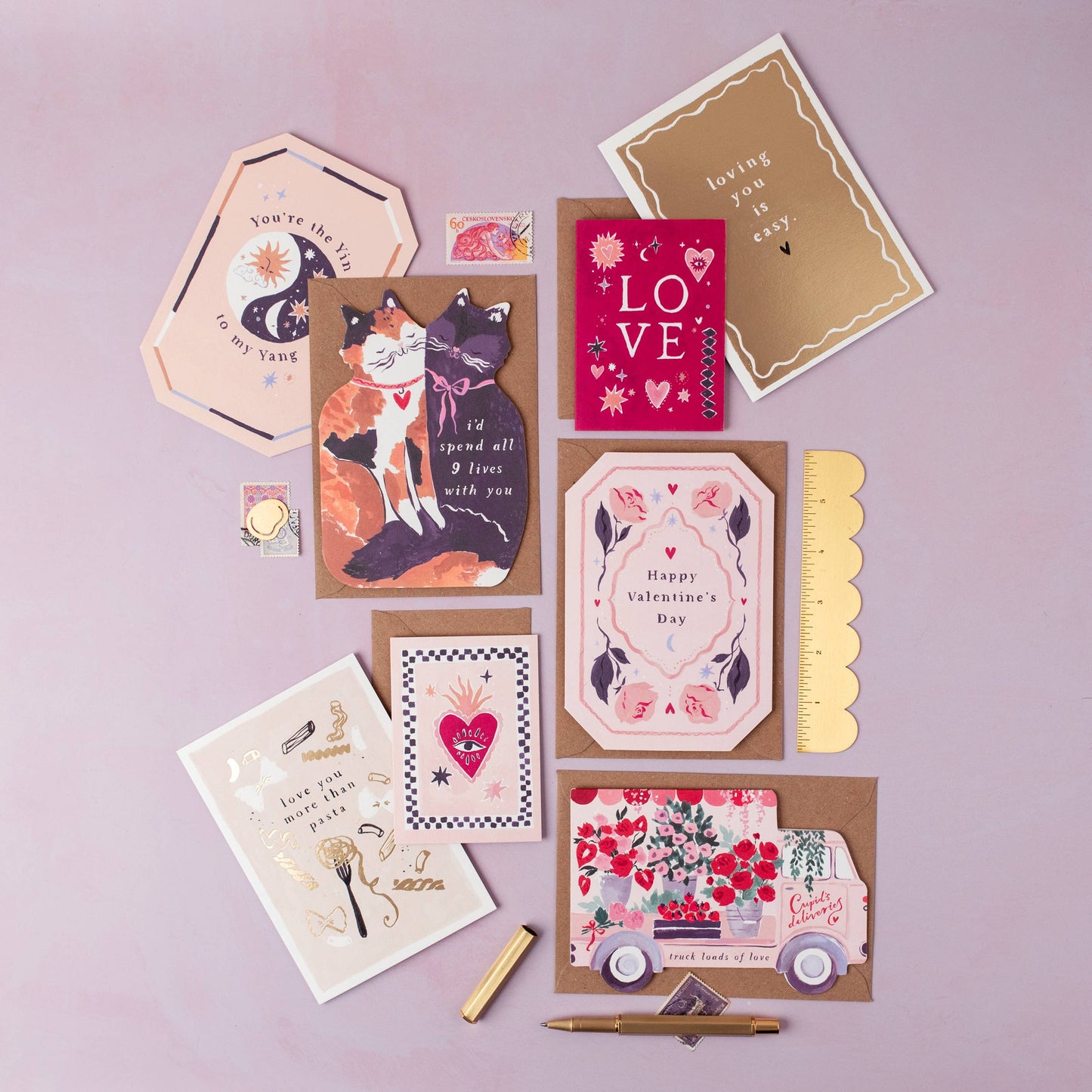 Hearts Mini Love Cards | Mini Greeting Cards | Mini Cards