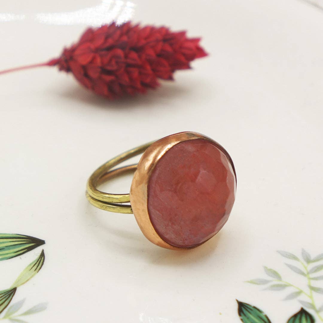 Rose Quartz Gemstone Ring