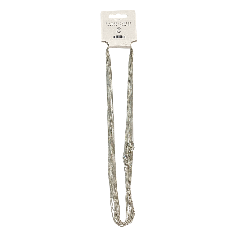 Silver-Plated Chains, Pack of 10: 20" / Box Chain