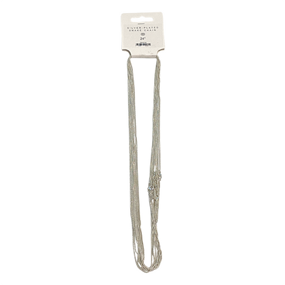 Silver-Plated Chains, Pack of 10: 20" / Box Chain