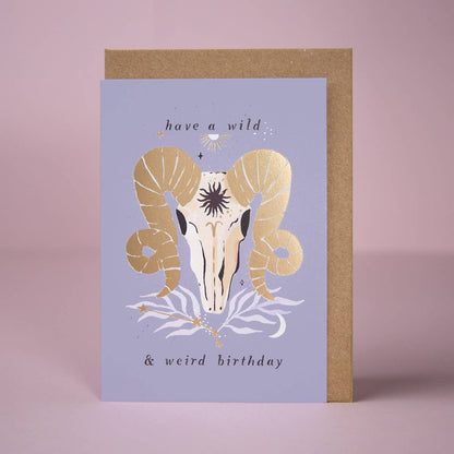 Ram Zodiac Birthday Card | Aries Star Sign | Astrology Cards
