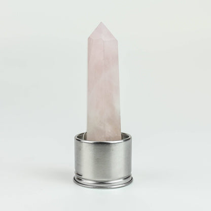 Crystal Infused Glass Water Bottle, Rose Quartz, Love & Calm