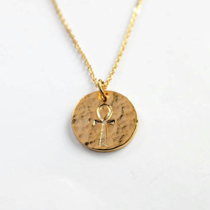 Ankh Coin Necklace: 16 - 18 inches