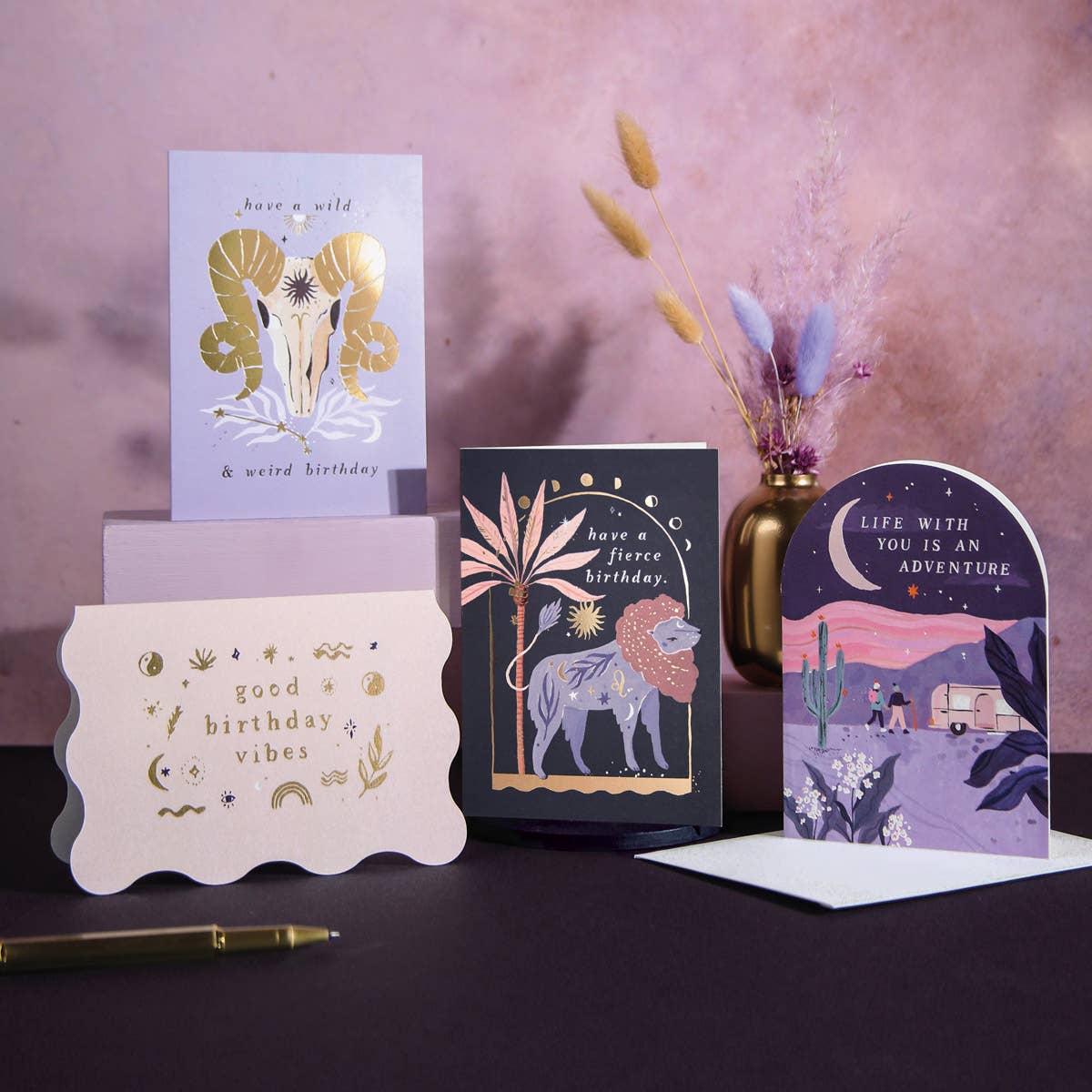 Lion Zodiac Birthday Card | Leo Star Sign | Astrology Cards
