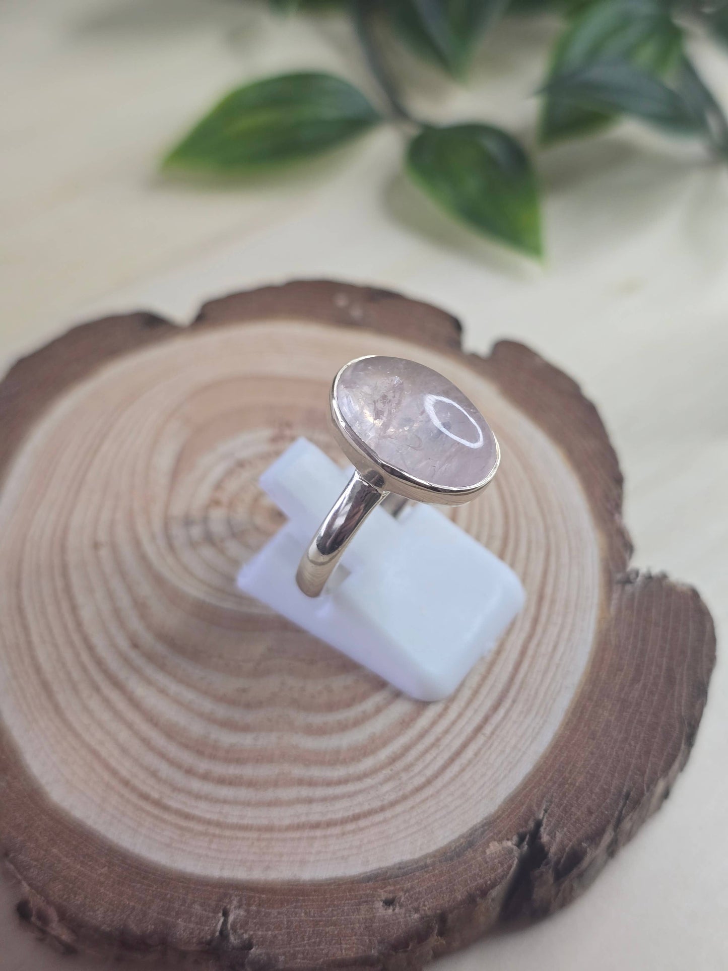 Morganite Sterling Silver Ring - 4.3g - UK P