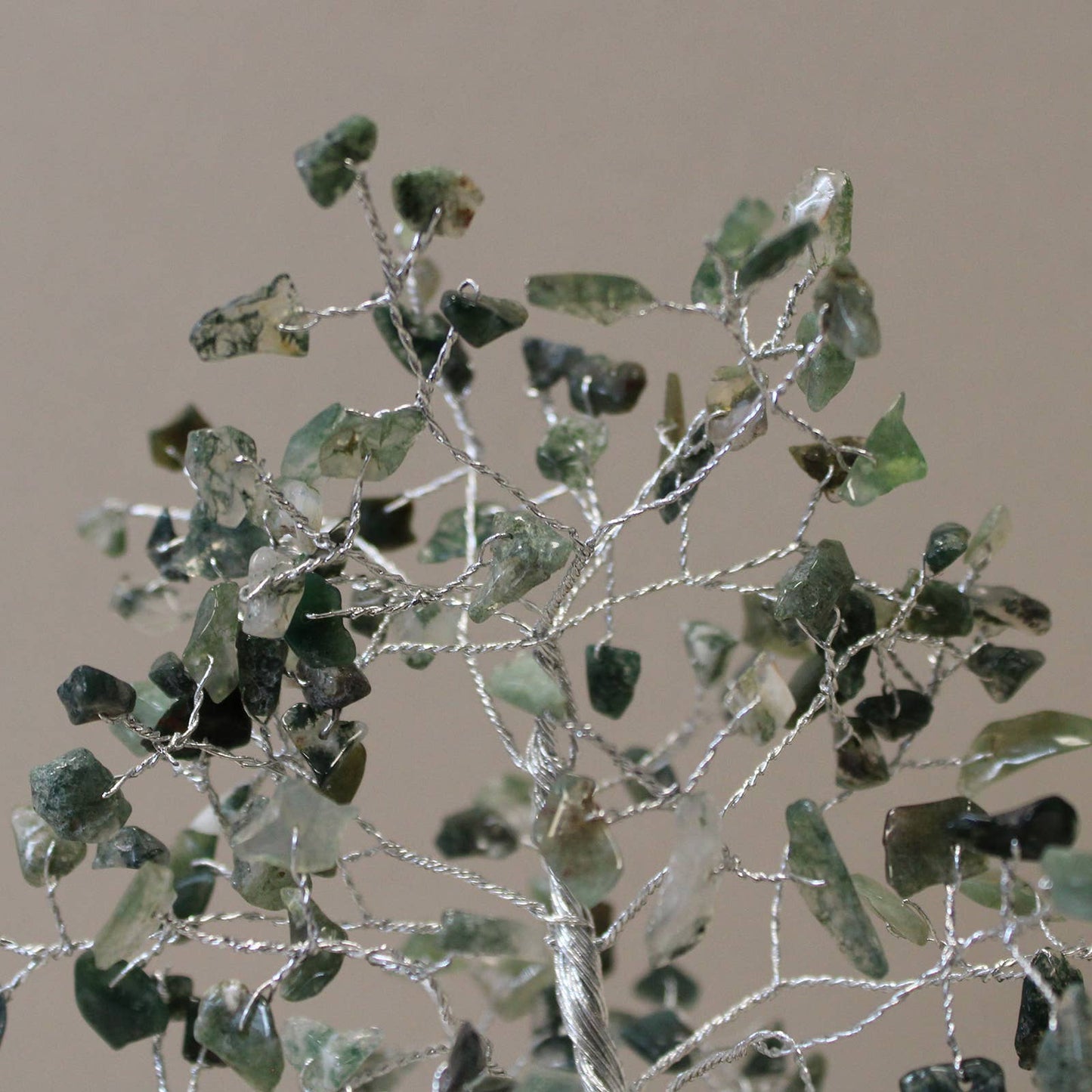 Moss Agate Gemstone Tree with Orgonite Base