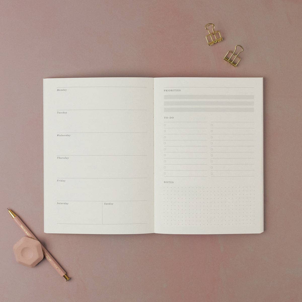Nurture Botanical Weekly Planner | Undated Weekly Organiser