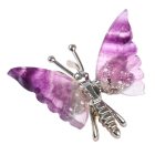 Fluorite Butterfly with Metal Body