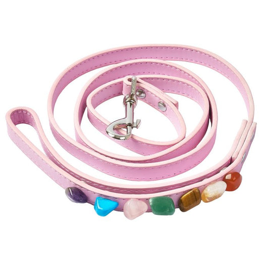 Pink Dog Lead Chakra Stones