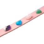 Pink Dog Collar Chakra Stones