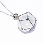 Cage Necklace 30", Silver Plated