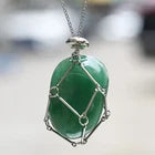 Cage Necklace 30", Silver Plated
